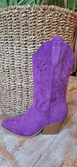 TENA púrpura, bota cowboy