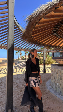 NUKU beige/negro, mini falda reversible