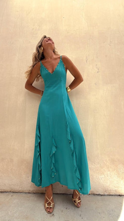 ETER verde, vestido largo