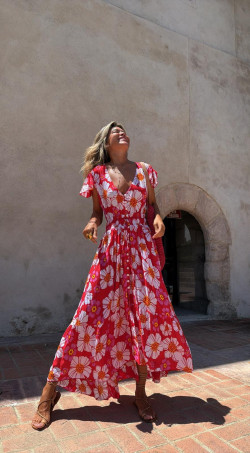 NARELA estampado, vestido largo