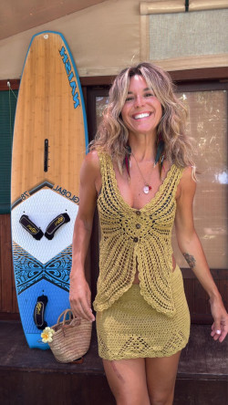 MARILIA pistacho, conjunto crochet