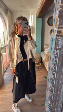 MAGALI beige/negra, sudadera