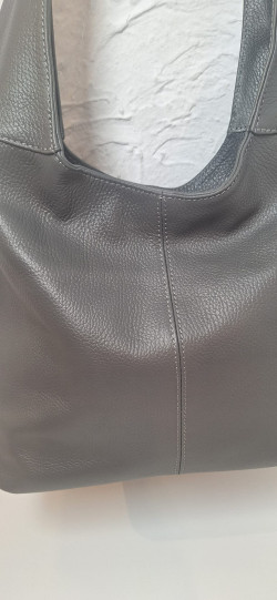 IMAG gris, bolso piel