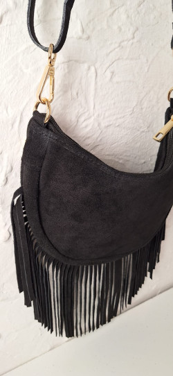 MALU negro, bolso de piel