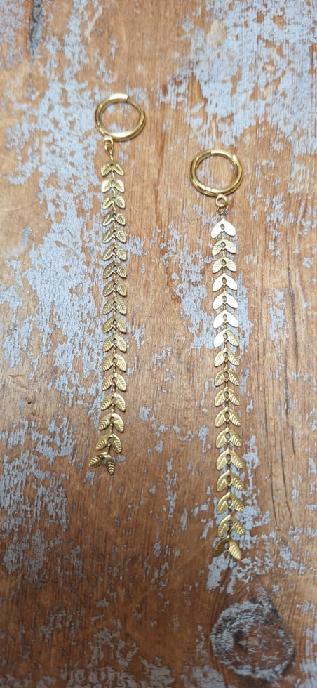 MEME dorado, pendientes