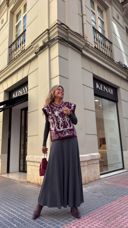 PAYS burdeos, chaleco