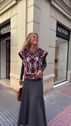 PAYS burdeos, chaleco