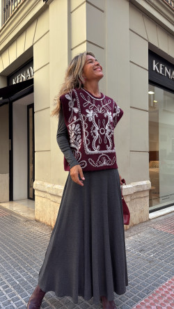 PAYS burdeos, chaleco