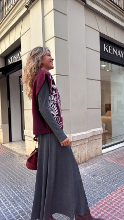 PAYS burdeos, chaleco