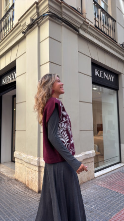 PAYS burdeos, chaleco