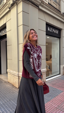 PAYS burdeos, chaleco