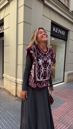 PAYS burdeos, chaleco