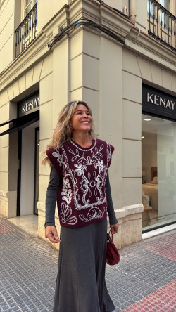 PAYS burdeos, chaleco