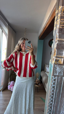 TRIANA blanco/rojo, jersey