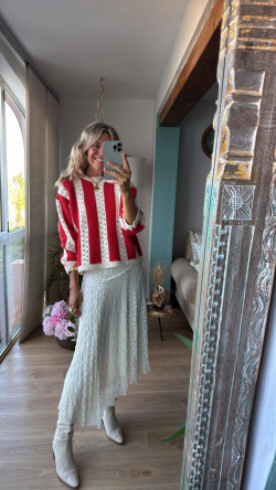 TRIANA blanco/rojo, jersey