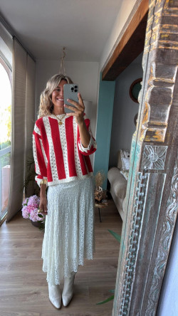 TRIANA blanco/rojo, jersey