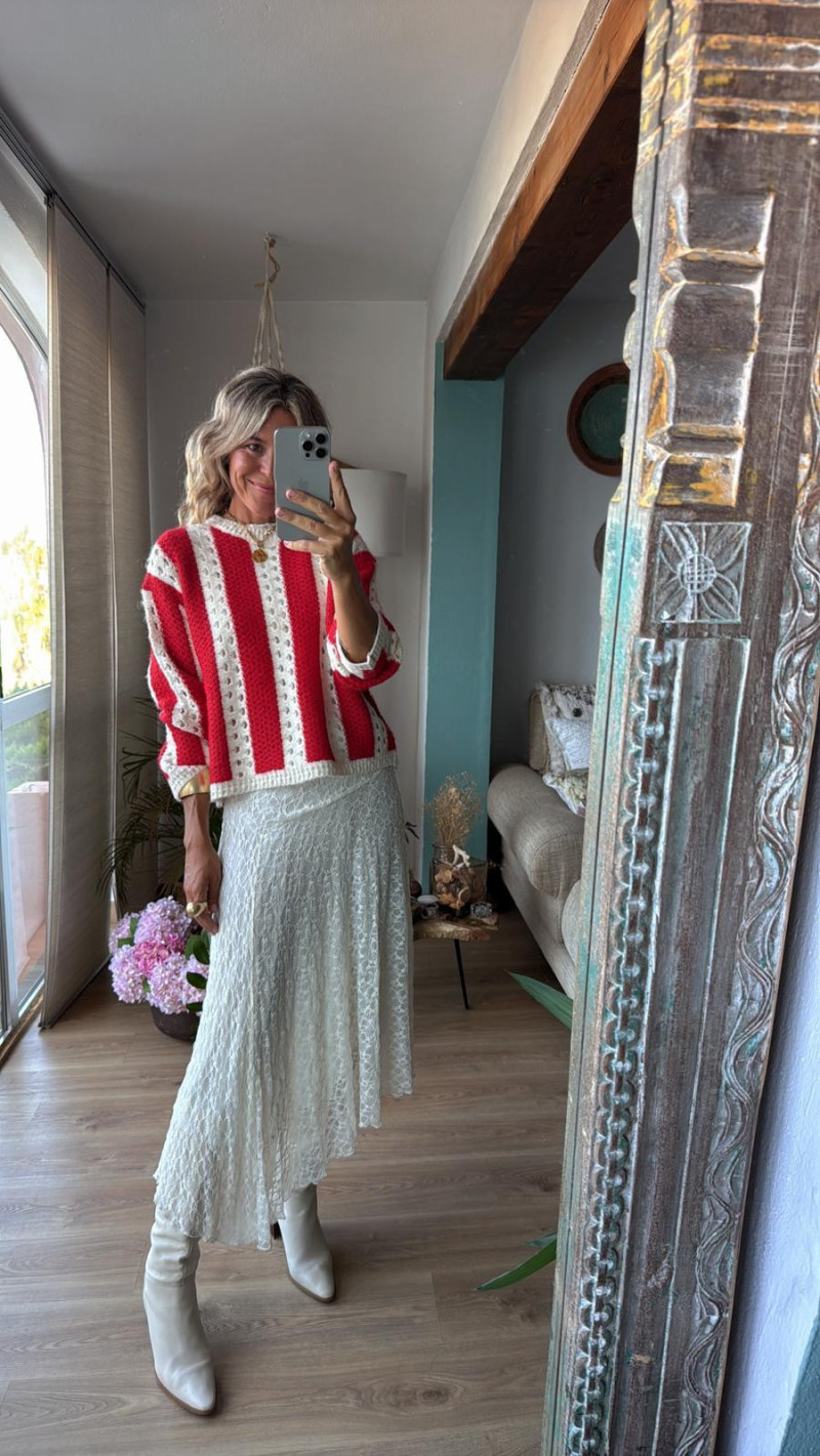 TRIANA blanco/rojo, jersey