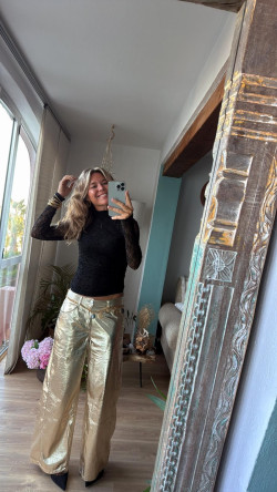 BELE dorado, pantalon