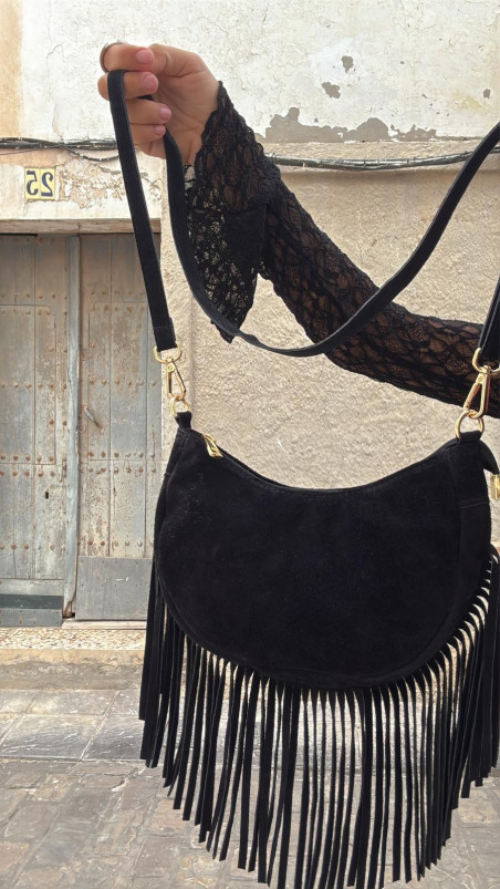 MALU negro, bolso de piel