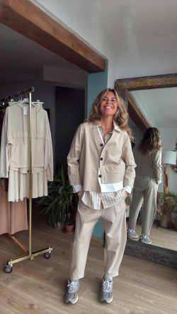 KORTEL pantalón, hueso