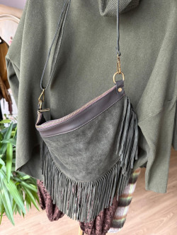 MESKI moka, bolso flecos