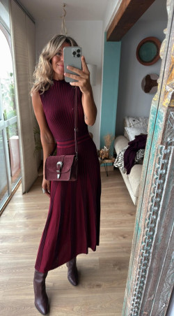 MISIT vestido berenjena, burdeos