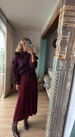 MISIT vestido berenjena, burdeos