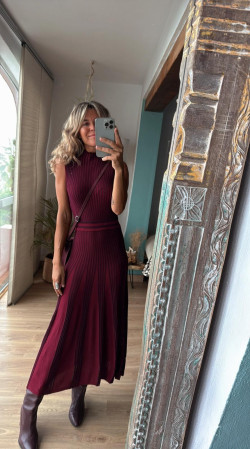 MISIT vestido berenjena, burdeos