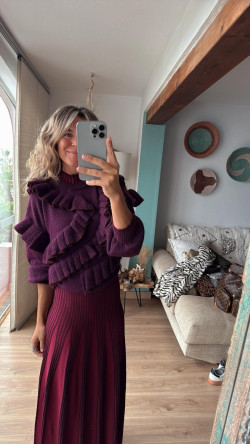 MISIT vestido berenjena, burdeos