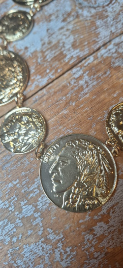 CETE cinturón/collar, dorado