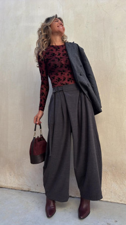 LONDON  pantalón, gris