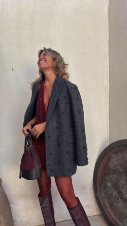 INGRID vestido/camiseta, burdeos