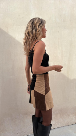 DEBORA top encaje, negro