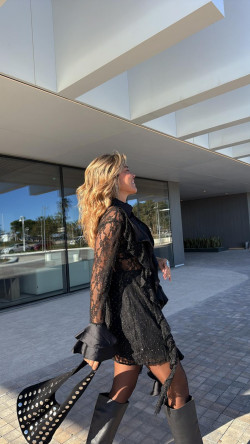 ALEXANDRA vestido encaje, negro