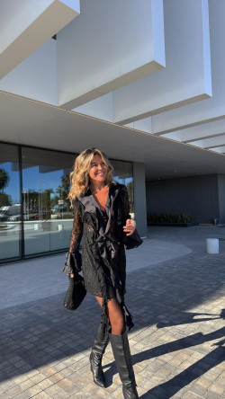 ALEXANDRA vestido encaje, negro