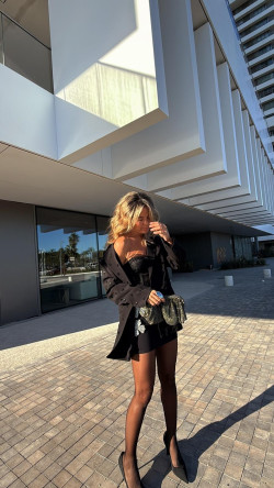 EMI minifalda negro/plata