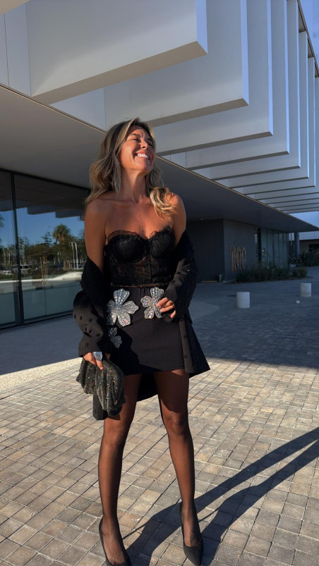 EMI minifalda negro/plata