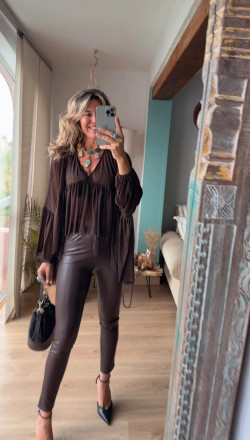 DANA marrón, blusa