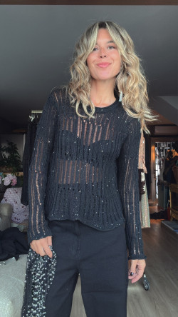 Frizz jersey lentejuelas