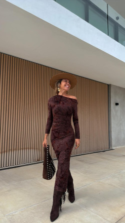 BRISA vestido marrón