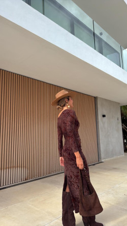 BRISA vestido marrón