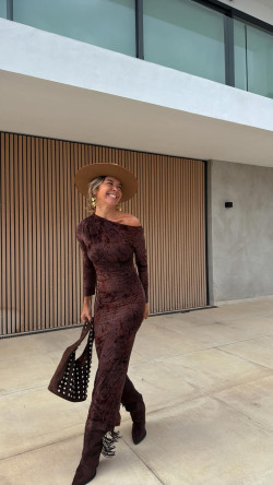 BRISA vestido marrón