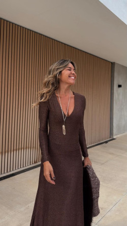 ELISA body marrón matizado hilo cobre