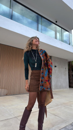 JESSE minifalda marrón