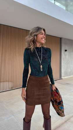 JESSE minifalda marrón