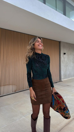 JESSE minifalda marrón