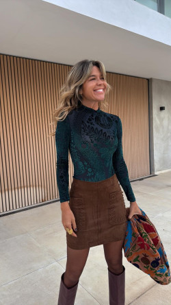 JESSE minifalda marrón