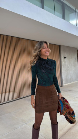 JESSE minifalda marrón