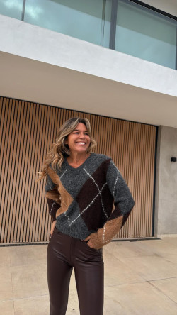 DOMINIK gris/camel, jersey