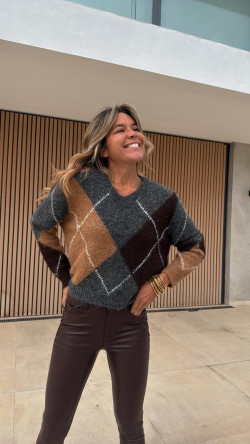 DOMINIK gris/camel, jersey